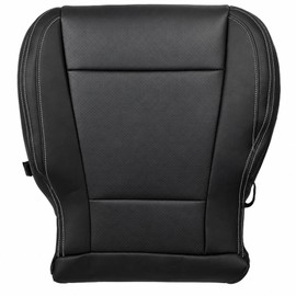 Compatible with Ford F150 Lariat 2015-2017 Fit for F250 F350 F450 F550 Super Duty 2017-2022 Front Passenger Bottom Replacement Perforated Leather Microfiber Leather Seat Cover Black