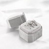 Papten Exquisite Velvet Wedding Ring Box 3 Slot Ring Gift