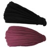 Black & Maroon 2-Pack Japanese Bandana Headbands for Men and