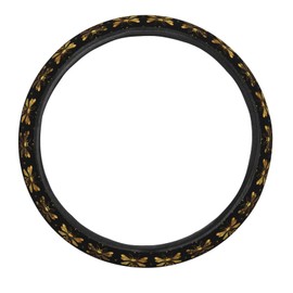 Buyidec Golden Bee Steering Wheel Covers Anti-Slip Elasticity Car Accessories Steering Wheel Protector Universal 15 Inch for Cars SUV Vehicle Truck