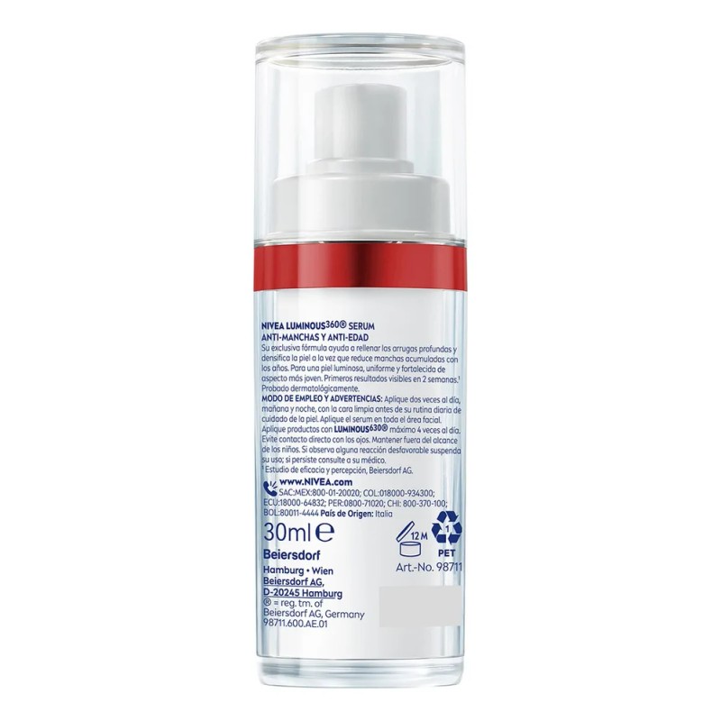 Serum Facial Anti-edad Nivea Luminous630 Anti-manchas 30ml Normal Día/noche