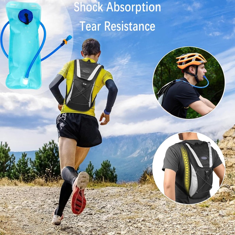 XFLYP Hydration Backpack with 2L Hydration Bladder, 5L Ultralight Hydration