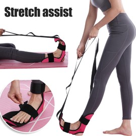 Nytlivet Yoga Stretching Strap, Yoga Ligament Stretch Strap, Stretch Band, Gymnastics Strap with Loops, Yoga Belt for Leg Training, Fitness, Dance, Gymnastics (Pink)