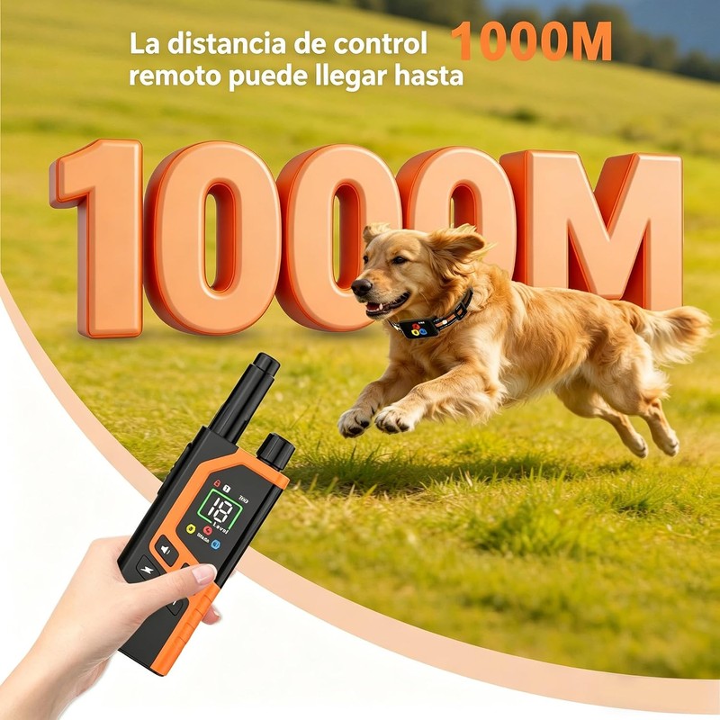 1000m Collar Antiladridos Perro,4 Modos De Entrenamiento