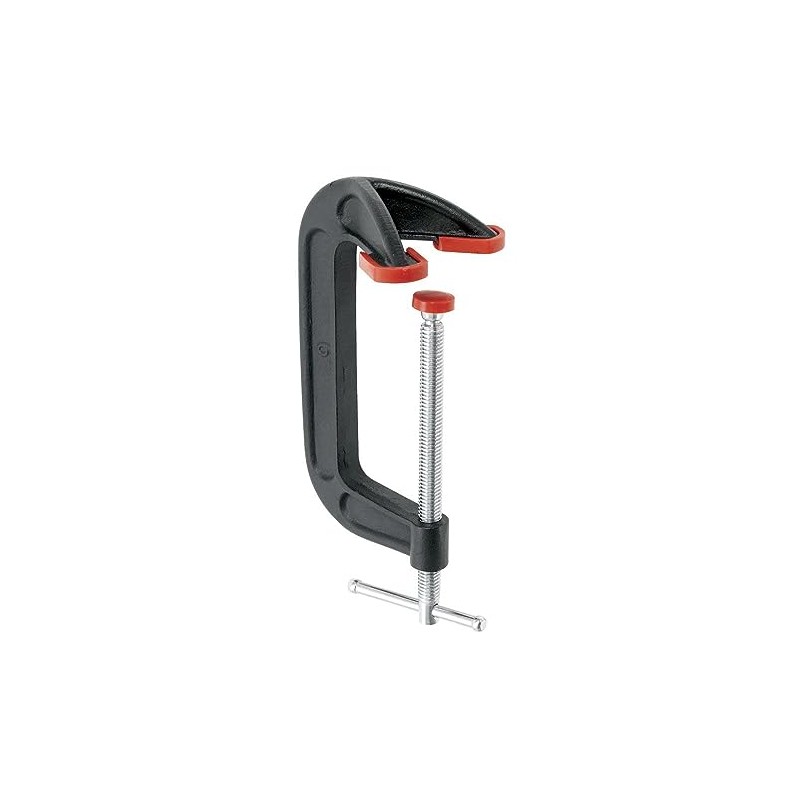 BESSEY DHCC-6, 6 In. Double Headed C-Clamp, red/black