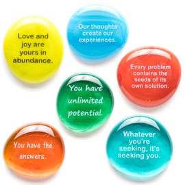 Lifeforce Glass Destiny Stones II, Create Your Own Future with These Encouraging and Motivational Messages on Glass Stones. Packaged in Gift Box