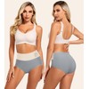 MIOTAN Women's Cotton Underwear High Waisted Tummy Control Postpartum Briefs