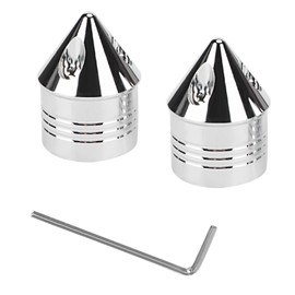 Motorcycle Axle Cover Chrome Thin Cut Nut Black Replacement Accessory(Electroplate)