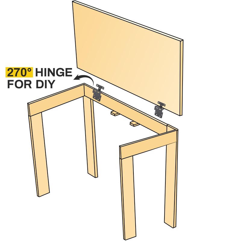 Yaocom 6 Pcs Five-Knuckle Hinge for 3/4" Door Thickness, 270