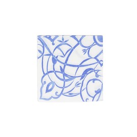 Caspari Algarve Ceramic Blue Paper Linen Luncheon Napkins - 2 packs of 15 Napkins