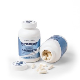 Cápsulas de Magnesio 90 Pzs – Glicinato, Citrato y Gluconato – Alta Absorción – Relajación, Sueño y Bienestar – Gracias de la Tierra