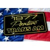 1977 Pontiac Trans Am License plate car tag black &
