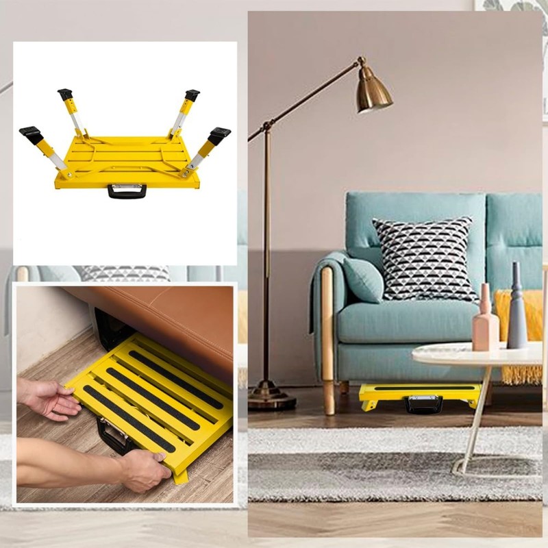 Homeon Wheels Aluminium RV Steps Adjustable Folding Step Stool with