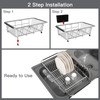 Over the Sink Expandable Dish Drainer Drying Rack In Stainless
