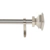Deco Window 1 Inch Adjustable Satin Silver Curtain Rod for