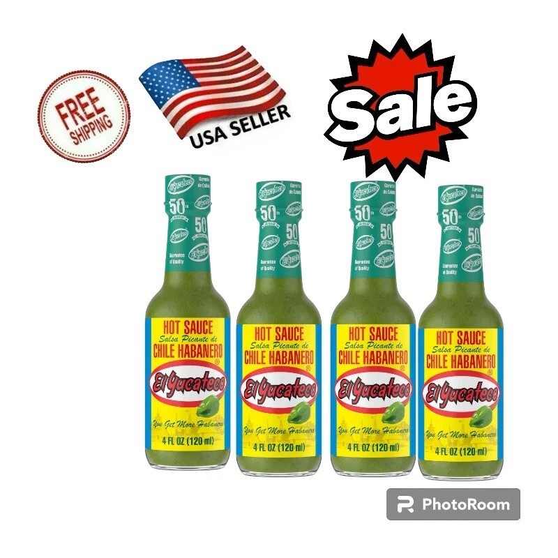 El Yucateco Sauce Habanero Green Hot - 4 Ounce (pack1,2,3,4,5