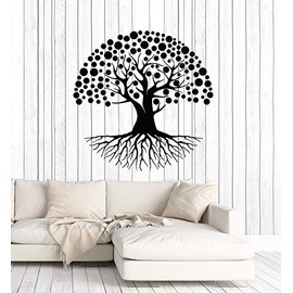 Large Vinyl Wall Decal Tree Branch Roots Nature Forest Decor Living Room Stickers Mural (g1970) Black