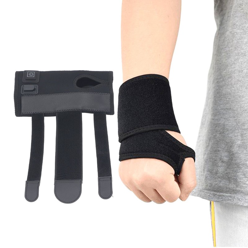 Heated Wrist Brace 3 Gear Hot Compress Adjustable Universal Wrist