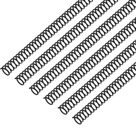 Leinuosen 120 Pack Plastic Spiral Binding Coils Kit Spirals Multi Size Coils for Binding Binder Combs Spines(1/2 Inch,Black)