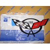 GM Chevy Corvette C5 Rear Cross Flags Emblem Factory OEM