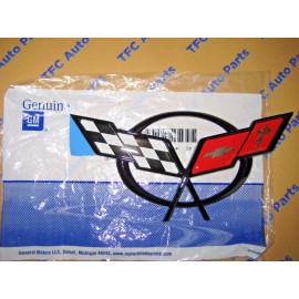 GM Chevy Corvette C5 Rear Cross Flags Emblem Factory OEM 1997-2004
