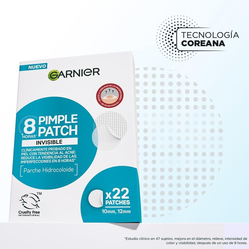 Garnier Pimple Patch Invisible, Parches Hidrocoloides Para Acné, Reduce Imperfecciones