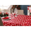 Serafina Home Holiday Christmas Vinyl Tablecloth with Flannel Backing: Tablecloth