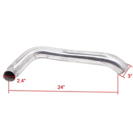 Turbo Intercooler kit Pipe Boot for Ford 6.0L CAC Intercooler Pipe Boot kit 03-07 Tube Powerstroke for Ford F250 F350 F450 F550 (Silver)