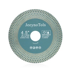 JeeynoTols Diamond Cutting Grinding Disc - 4.5"/115mm Dual Coated Tile Saw Blade with X Teeth Arbor 7/8"-5/8" for Granite Marble Procelain Quartz Ceramic