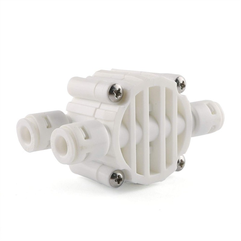 E-outstanding 1/4 Inch Push-Fit 4-Way Automatic Shut-Off Valve with Quick-Connect