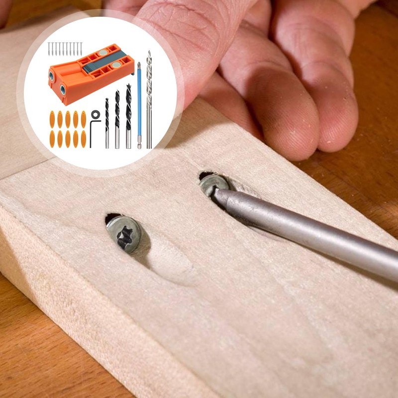 28-Piece Carpenter's Mitre Drill Bit Set, Precise Positioning, Easy to
