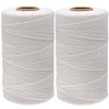 G2PLUS White Baker Twine, 2 x 100 m Cotton Cord,