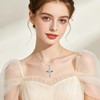 Alphm Angel Wings Cross Necklace for Women 925 Sterling Silver
