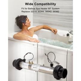 MQLPXI Hot Tub Sensor Fit for Balboa Spa M7 System, 24inch Temp/Hi Limit, 1/4inch Diameter, Replaces Balboa Hot Tub Temp Sensor 32016 30344 30042 30382, 2 pcs