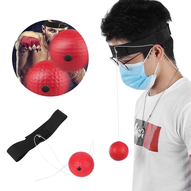 Punching Reaction PU Foam Ball Headband Adjustable Sports Fitness Boxing