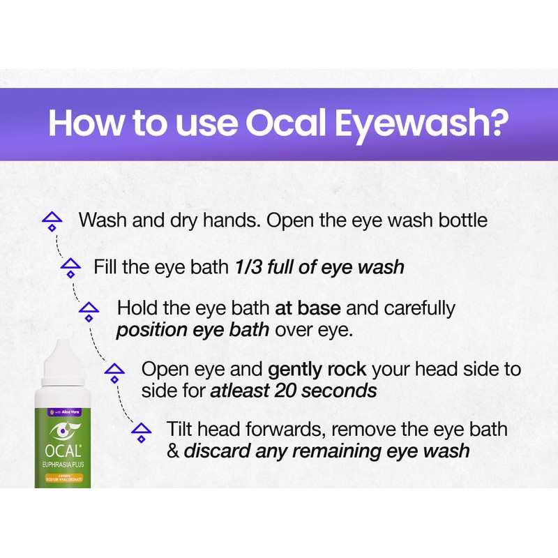 OCAL Euphrasia Plus Eye Wash – 100ml | with Aloe