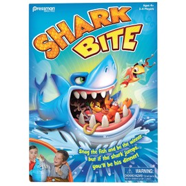 Shark Bite -- Roll the Die and Fish for Colorful Sea Creatures Before the Shark Bites Game! by Pressman Blue Sky, 5"