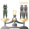 GREENWATER Fly Fishing Breathable Waders for Men Women with Stockingfoot
