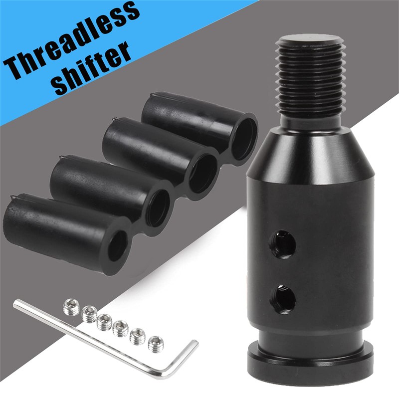 muge racing Universal Gear Shift Knob Adapter,Aluminum Alloy M12x1.25Shift Knob
