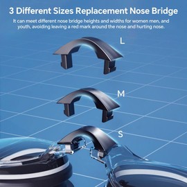 HDYAR Nearsighted Swim Goggles Anti Fog UV Protection Fit for Adult Men Women Youth Junior, No Leaking Shortsighted Swimming Goggles with 3 Nose Pieces