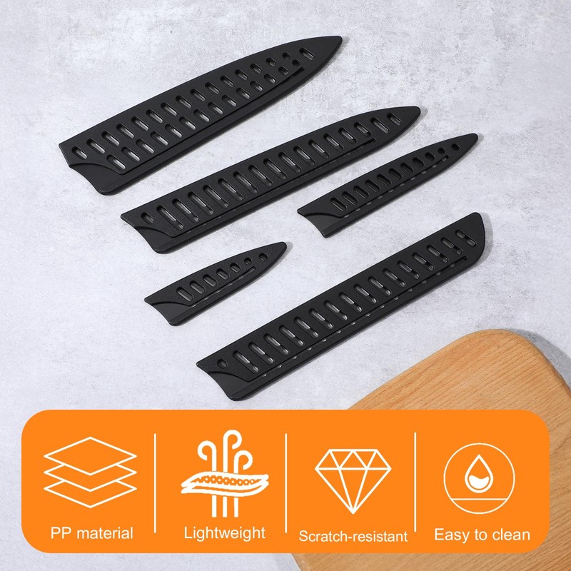 LXUEJIE 8 Pcs Universal Knife Guards Set, Plastic Safety Knife