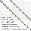 ZUKKA 1/8 Inch Bicycle Chain 1/2 x 1/8, 100 Links,