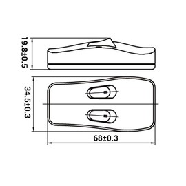Ububiko Double Wire Switch Floor Lamp Table Lamp Push Button Intermediate Switch Lamp Double Control Switch