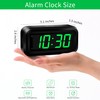 KWANWA Alarm Clock, Small Digital Clock, 1.2inch Green LED Clock,
