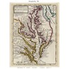 Chesapeake Bay 1736 Moll Map Reprint