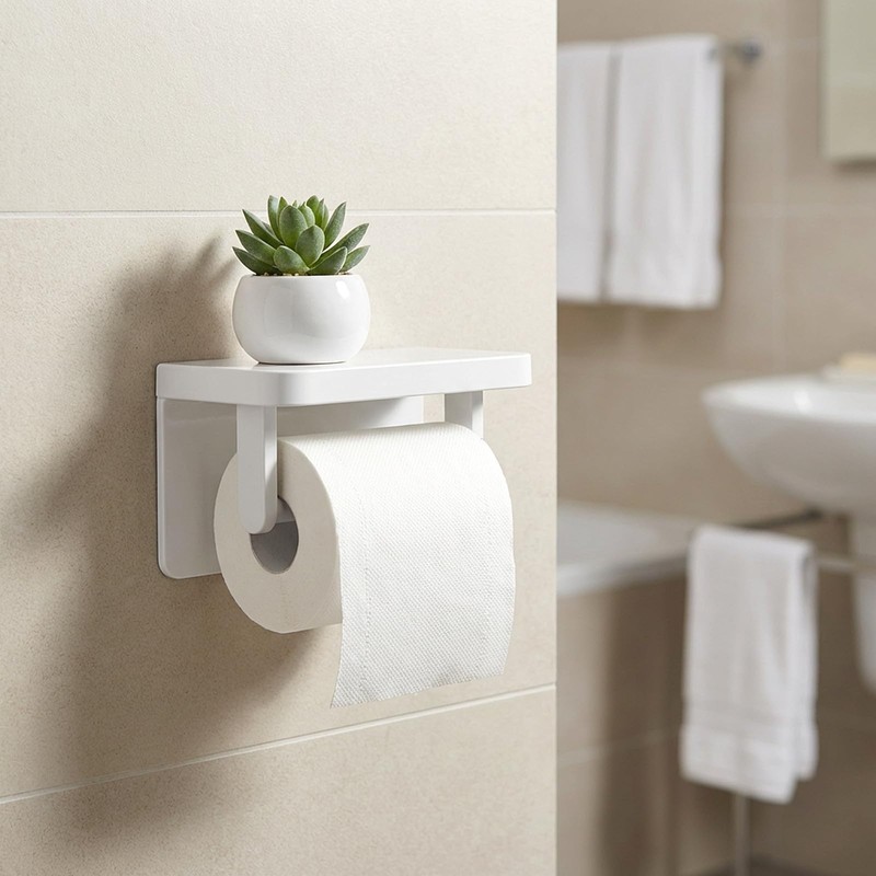 Adorainbow トイレットペーパーローラー 交換用 芯 2本セット プラスチック製 スプリング式 伸縮式紙ローラー シャフト 取替え