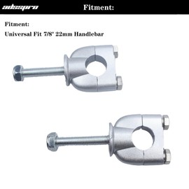 Adsspro Universal Motorcycle 7/8" 22MM Handlebar Handle Risers Mount Clamps For EXC KLX KXF YZF CRF XR SX SXF XCW WR YZ Dirt Pit Bike