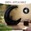 ZenBless Moon Versatile Ceramic Backflow Incense Holder and Burner Waterfall,for