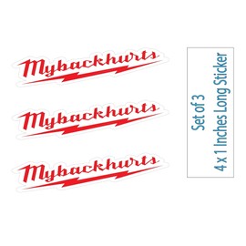 3pcs My Back Hurts Funny Builder Electrician Welding Tool Box Hard Hat Stickers Decal, for Car, Skateboard, Laptop, Water Bottle or Any Other Smooth Surface