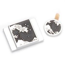 Kanagawa Wave Pattern Camera Hot Shoe Cover Shutter Button for Sony A1 A7C A7CR A7CII A7R A7M2 A7M3 A6700 A6600 A6500 A6400 A6300 (Aluminum Alloy-Set)